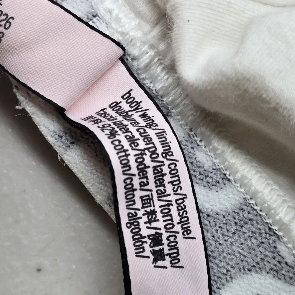 Victoria's Secret Women Bra Small White‎ Bralette Wireless Knit Strap Adjustable